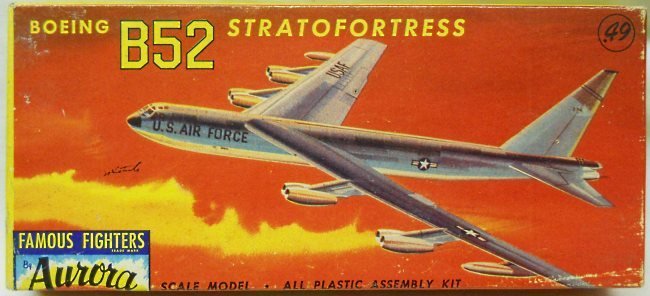 Aurora 1/270 Boeing B-52 Stratofortress, 494-49 plastic model kit